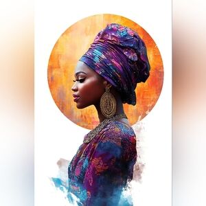 Beautiful African Lady Print